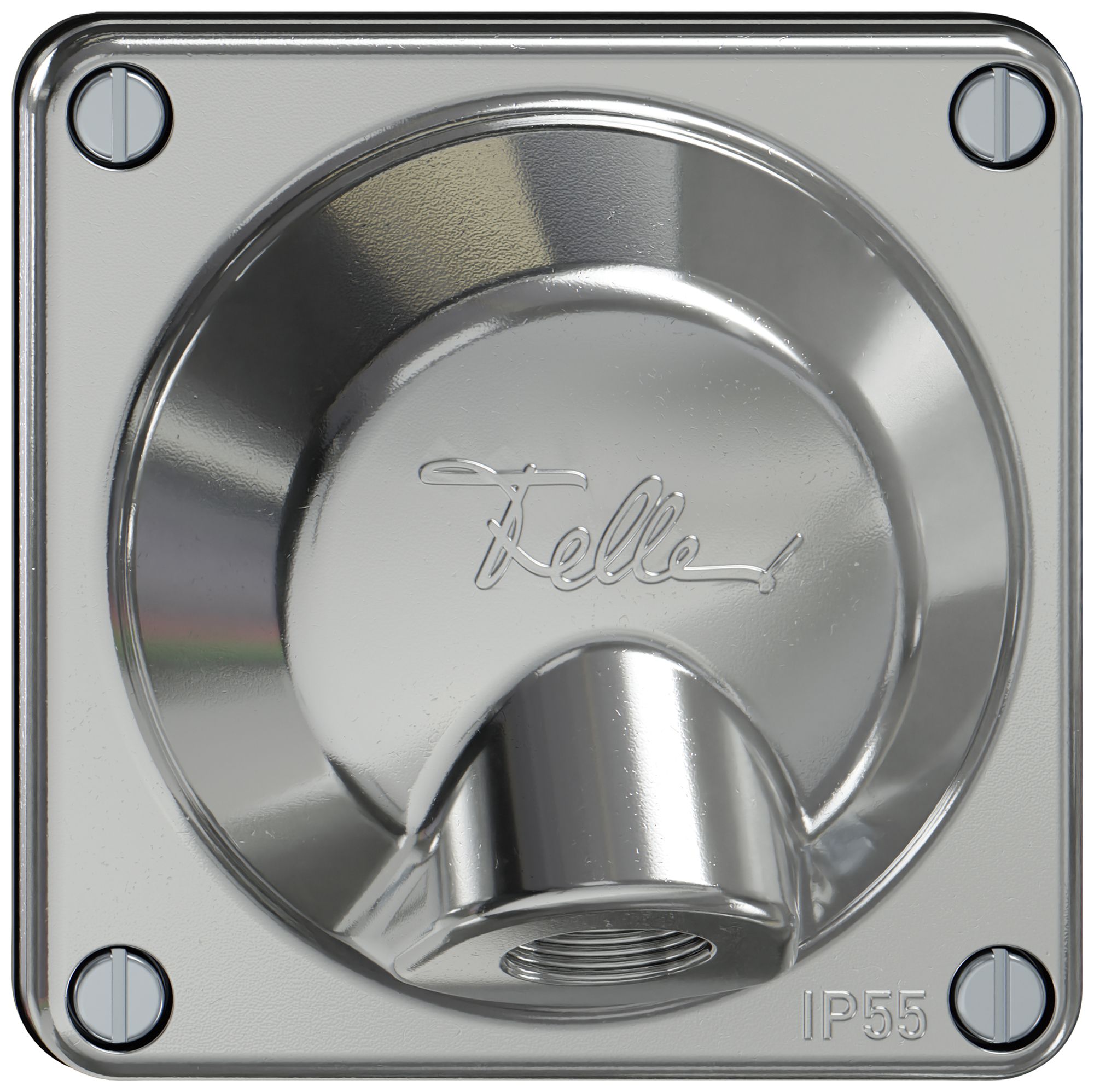 Oberteil ELEMENT SNAPFIX® für Anschlussdose alu