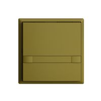 Poussoir ENC KNX 1× EDIZIOdue colore olive RGB sans LED avec insert papier