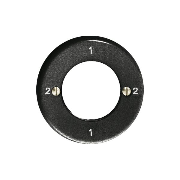 Kit frontale Feller 2-1-2-1 nero per interr.rotativo a chiave