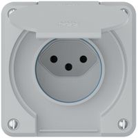 Steckdose robusto 1×Typ 13 IP55 hellgrau