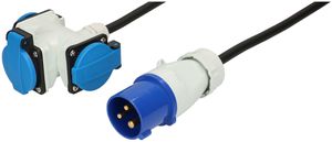 Verlängerung MH CEE16A/3×T23 blau 230V H07RN-F3G1.5mm² GDV 1.5m  schwarz