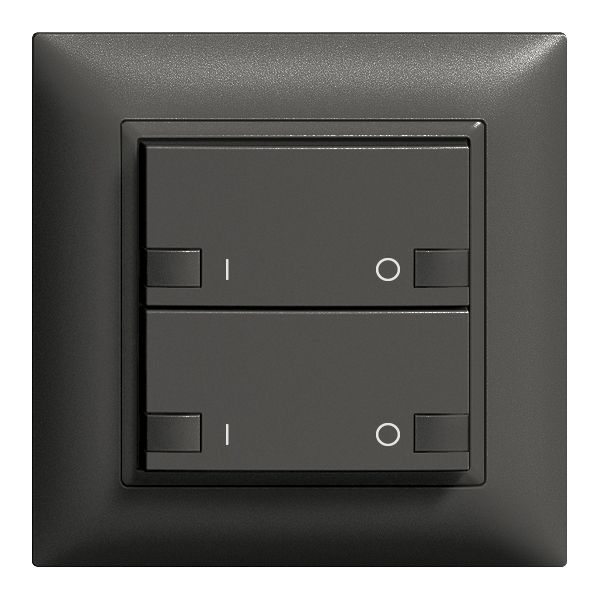 UP-Frontset ON-OFF 2-K/2 Tast. ZEP 88×88mm schwarz