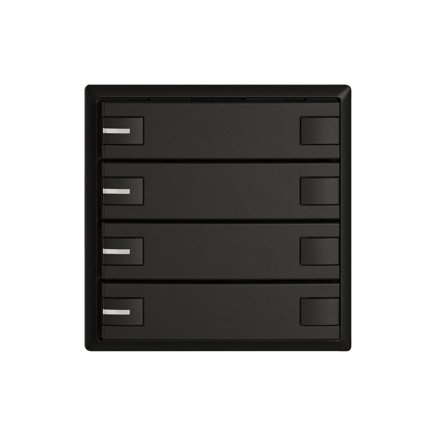 Poussoir universel EDIZIO.liv UNI SNAPFIX® a.LED RGB 4× comm.2T no