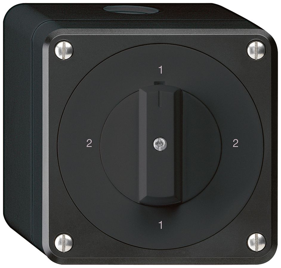 AP-Drehschalter robusto IP55 Schema 3/1P schwarz