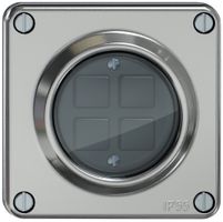 Pulsante KNX RGB ELEMENT 4 tasti con LED IP55 alluminio