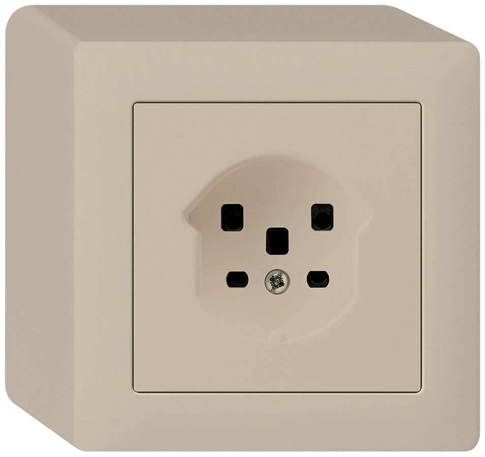 AP-Steckdose kallysto T25 beige Schraubklemme