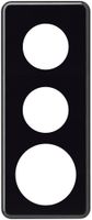 Abdeckplatte basico 3×1 2×43+58mm schwarz