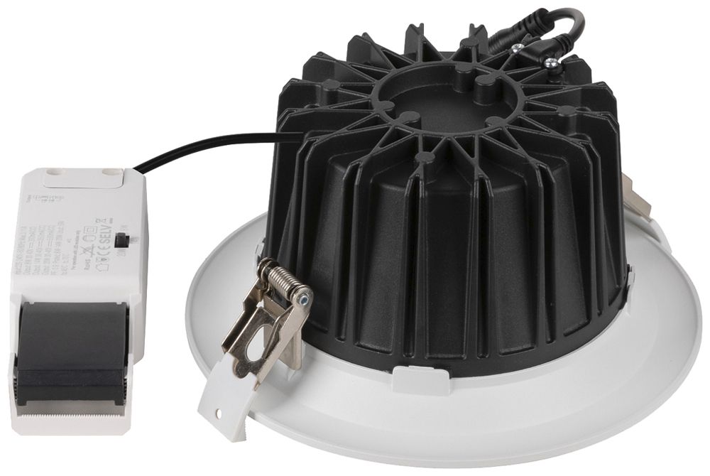 Downlight LED SLV C 150 8/14/20W 2400lm 940 IP54 WB Ø176mm blanc