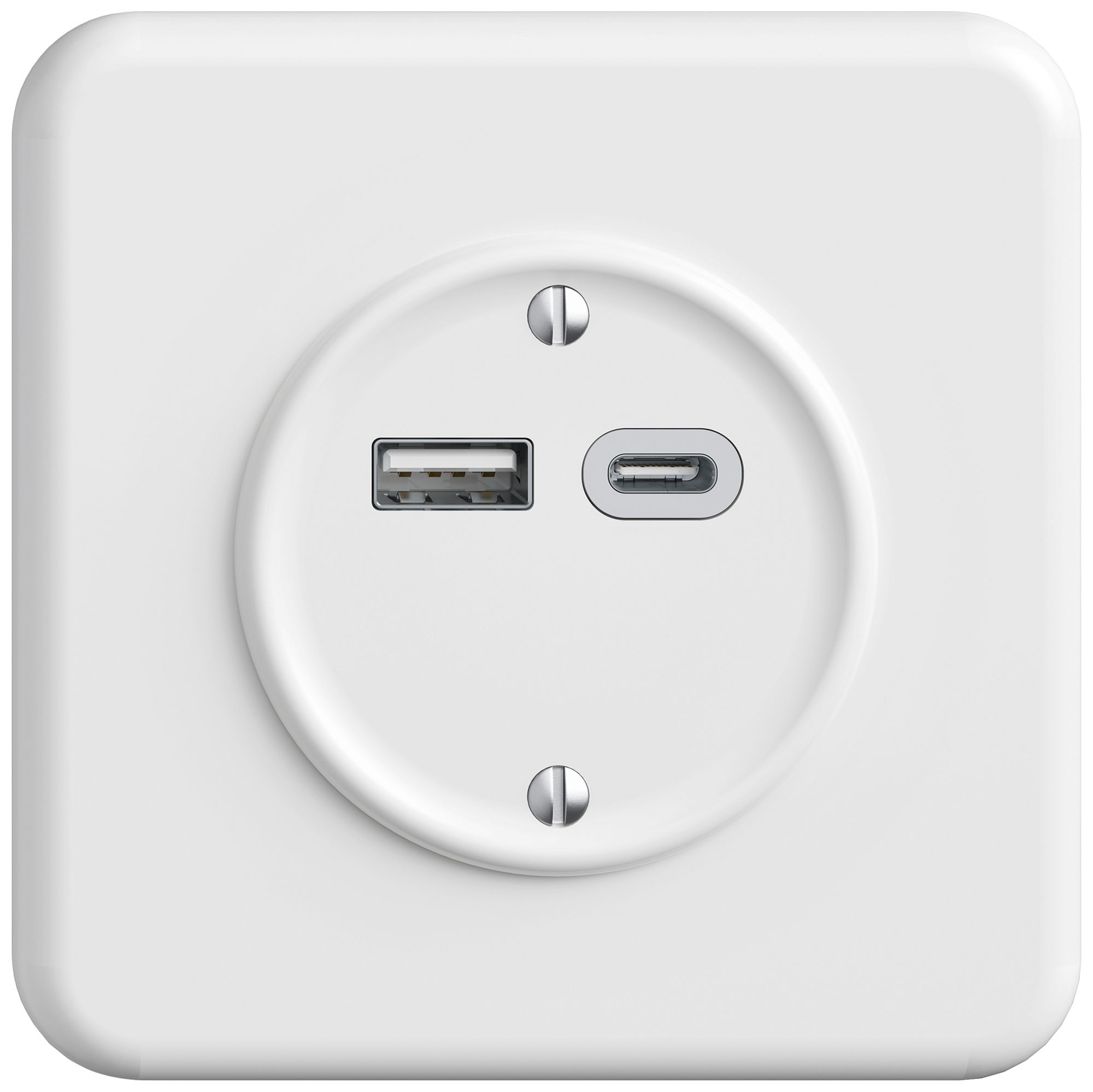 Prise de charge USB ENC STANDARDdue SNAPFIX® 230V AC 18W 1×USB A 1×USB C bc