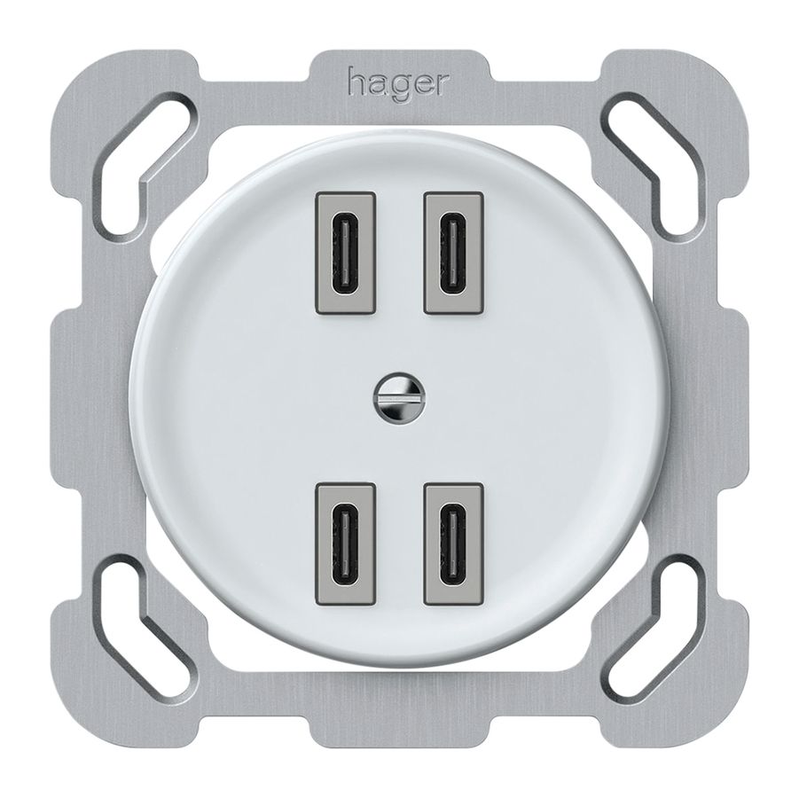 Prise de charge USB ENC origin 4×USB-C 4000mA 5V blanc