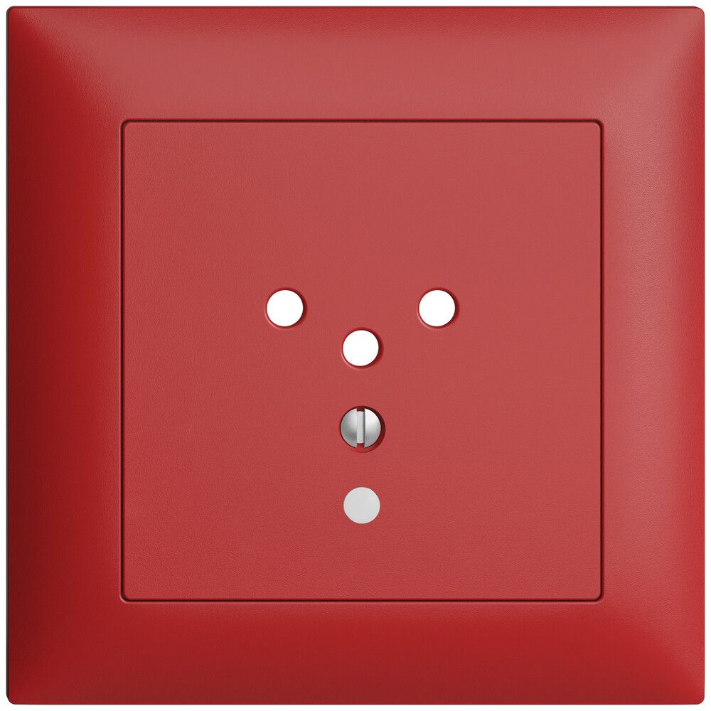 UP-Frontset EDIZIOdue T12 berry 88×88mm mit Linse für Steckdose