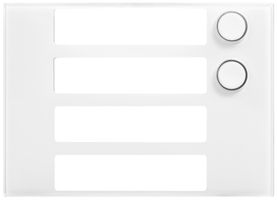 Placca frontale per modulo tasti di chiamata Urmet Alpha, 2×pulsante IP55 bianco