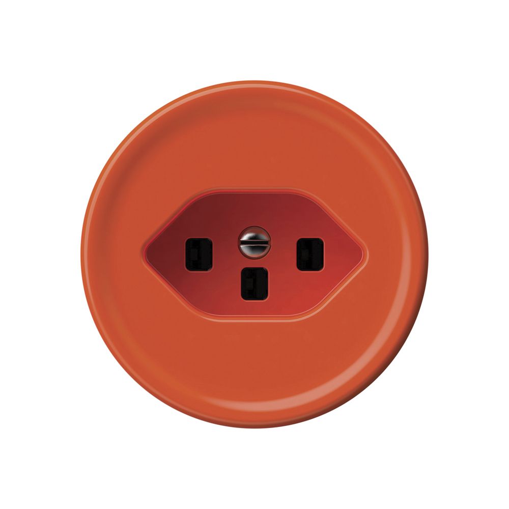 Steckdose origin 1×Typ 23 16A 230V 60×60mm orange