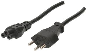 Apparatekabel MH, T12/C5, Td 3×0.75mm² 1.8m, schwarz