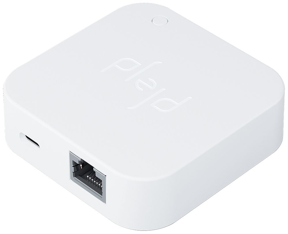 Gateway Plejd GWY-01, LAN (RJ45), Bluetooth 2.4GHz, 70×70×20mm, blanc