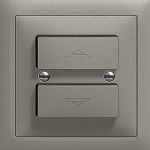 Kit frontale INC EDIZIOdue grigio scuro 88×88mm bottone doppio