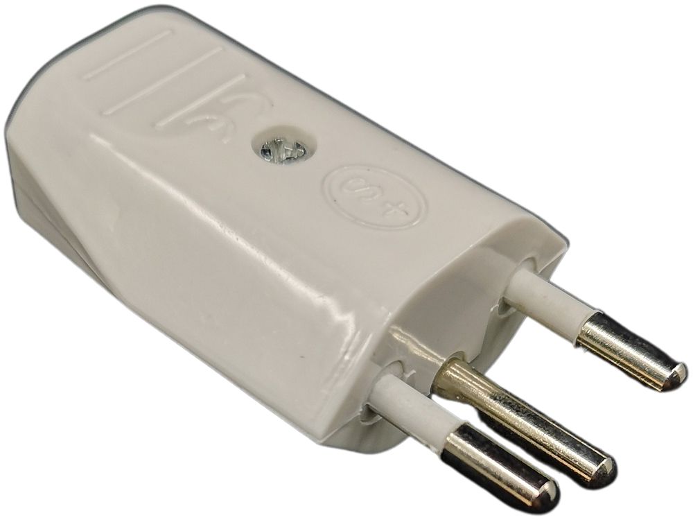 Stecker Typ 12 ELBRO 230V 10A Ø9.5mm weiss