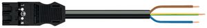 Anschlussleitung WINSTA MIDI 3×1.5mm² 16A 250V 3m Kod.A Stecker/frei schwarz