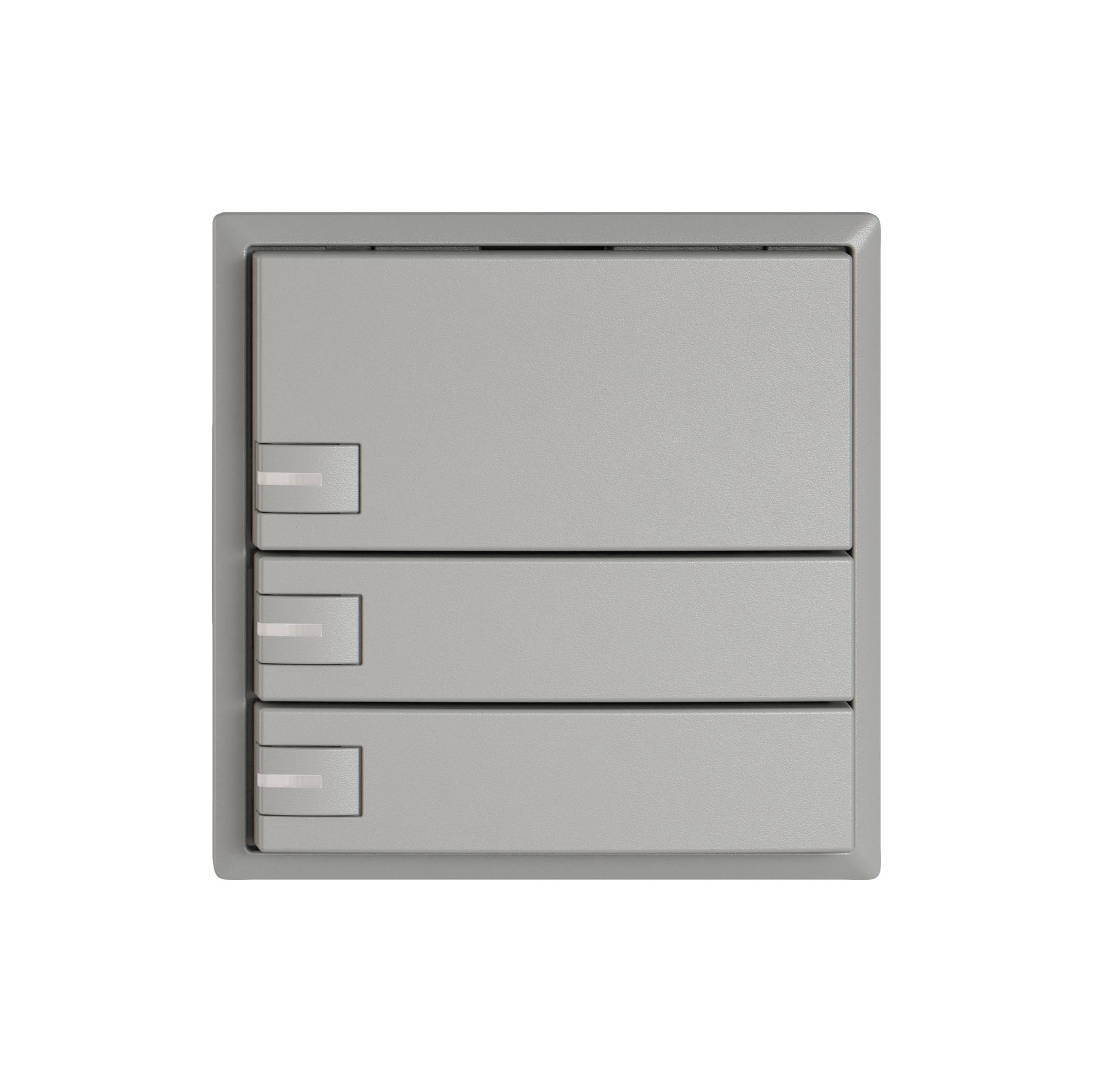 Pulsante universale EDIZIO.liv UNI SNAPFIX® 12…48V c.LED blu 3× com.1T grc