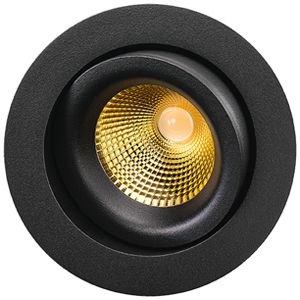 LED-Downlight SG Junistar Lux 8W 530lm 927 IP20/IP44 42° DIM Ø94mm schwarz