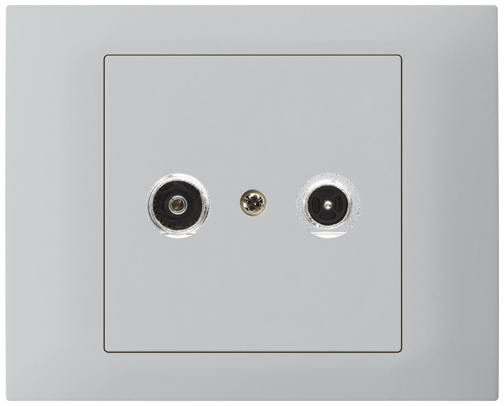 EB-Antennendose kallysto R-TV Bauart T mit EB-Dose G3 23dB 2GHz hellgrau