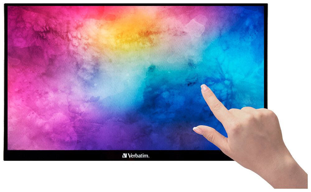 Schermo Verbatim PMT-14 14" IPS FHD 1920×1080px touch screen nero
