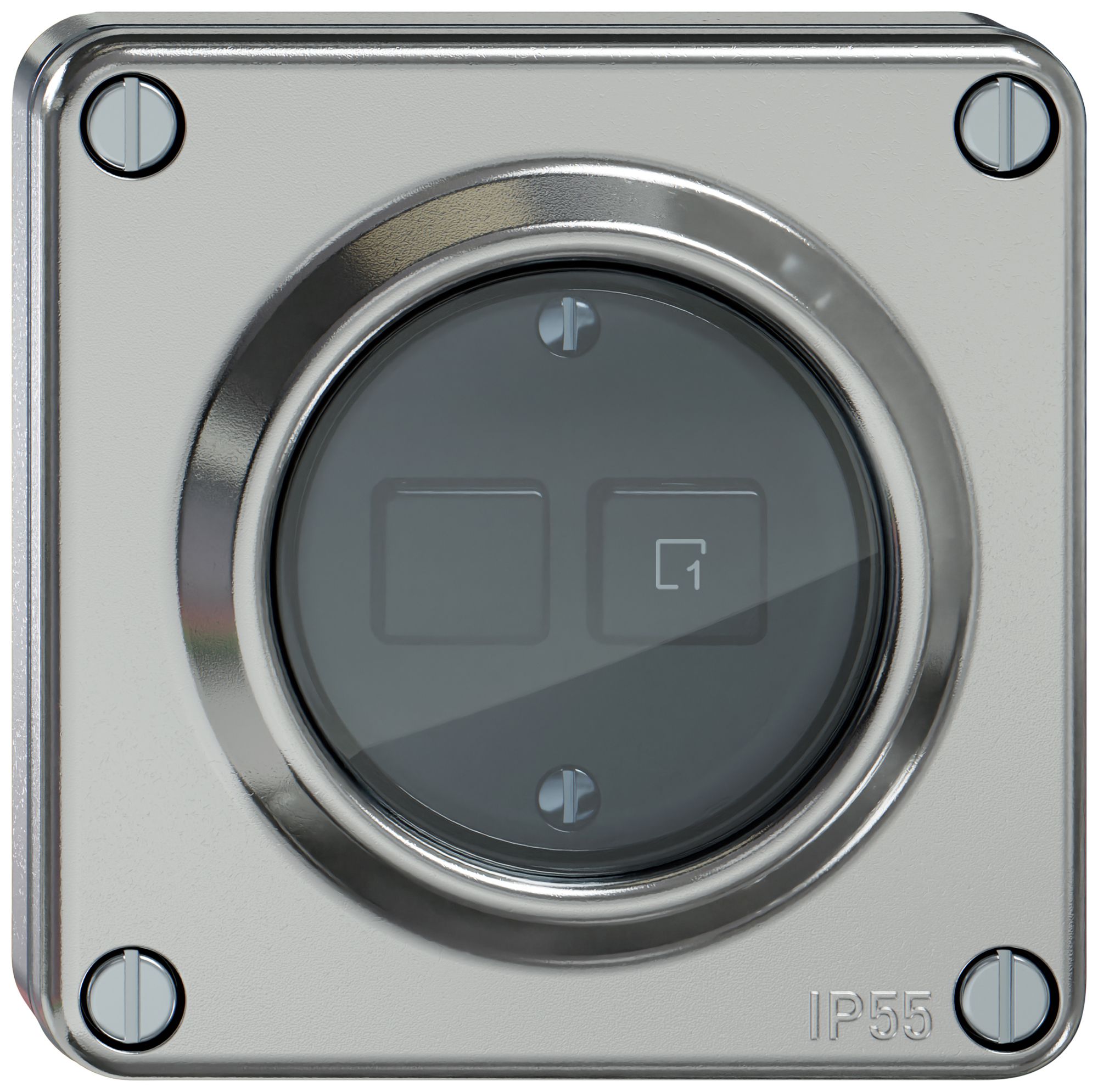 UP-Schalter Nebenstelle ELEMENT Wiser 1K 2T aluminium