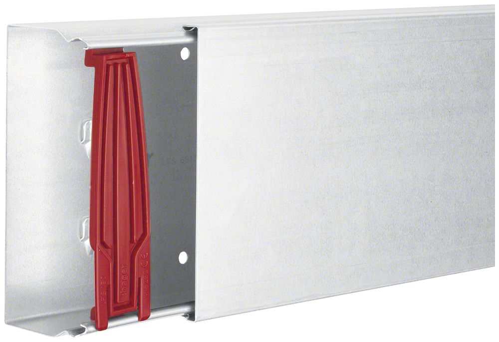 Canal d'installation tehalit LFS 150×60×2000mm (l×h×L) acier blanc trafic