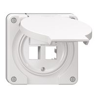 Montageset Feller freenet N.CO, für gerade Steckrichtung, zweifach, weiss