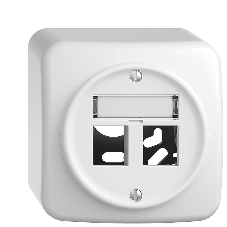Kit de montage AP Sdue QX.54, sortie droite 2×RJ45 freenet blanc