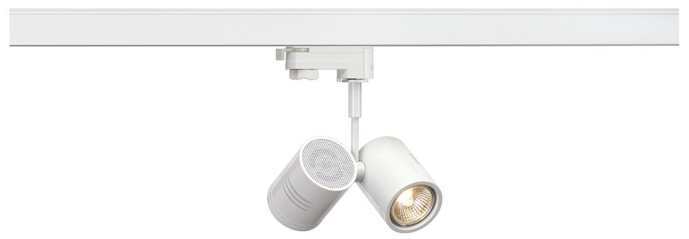 Strahler SLV BIMA, 2×GU10 50W mit 3-Phasen-Adapter IP20 mattweiss