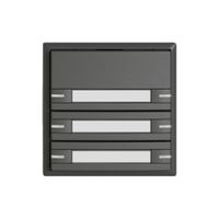 KNX-Taster RGB EDIZIO.liv SNAPFIX® Temperaturfüh.RGB-LED Pap.6×T 1-Tbed.dgu