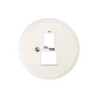 Frontscheibe 43mm für 1×TT,1×RJ45 weiss FH R&M swissline
