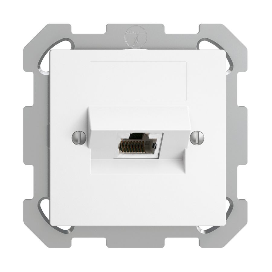 UP-Dose 1×RJ45/s 4P ITplus EDIZIOdue weiss