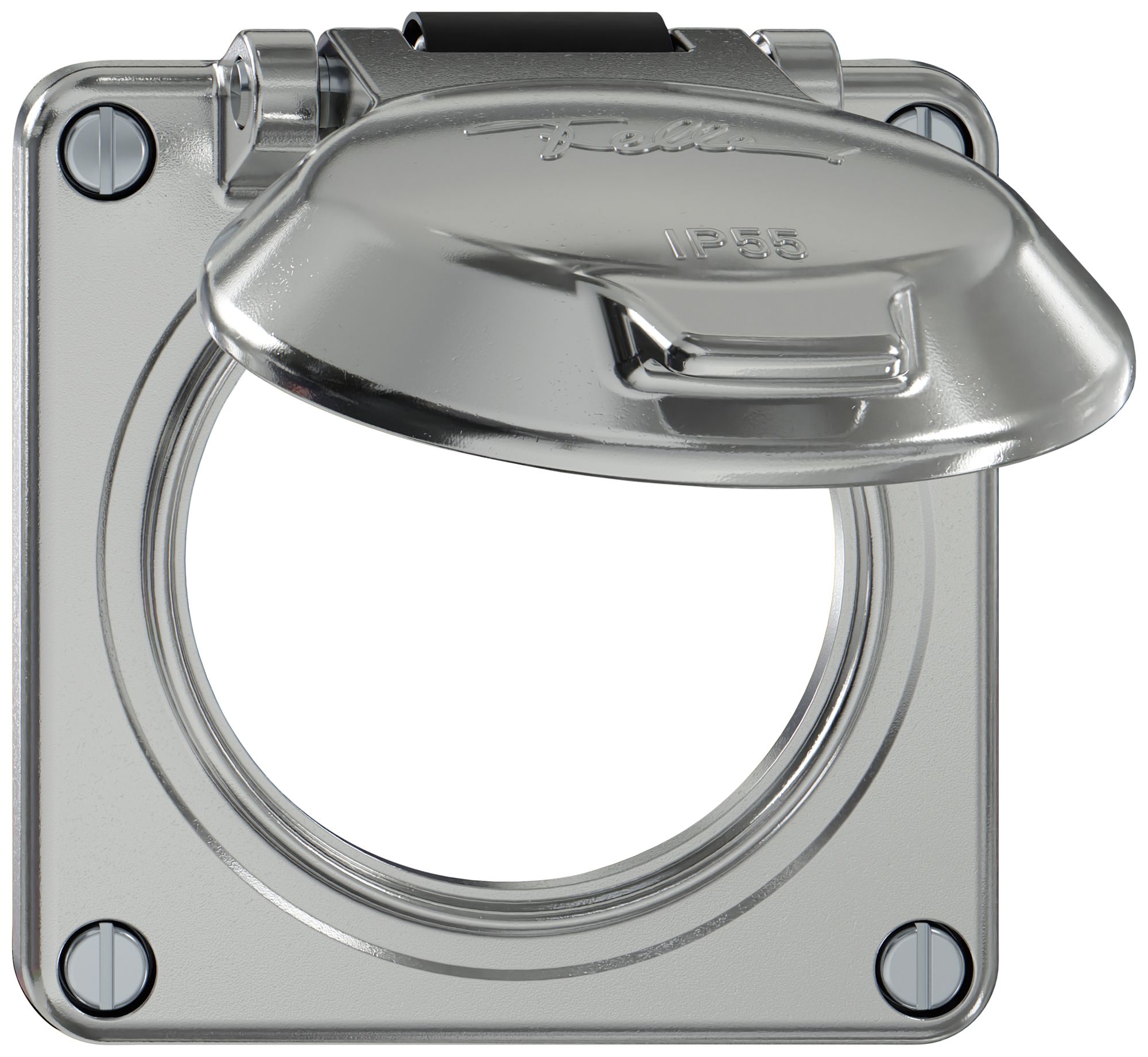 Oberteil ELEMENT SNAPFIX® m.Klappdeckel Achse und Spannfeder isoliert Ø60mm alu