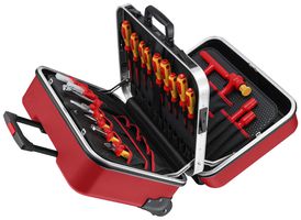 Valise d'outils KNIPEX "BIG Twin Move RED" Elektro, 42 pièces