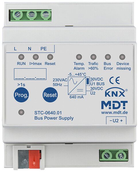 REG-Spannungsversorgung KNX MDT STC-0640.01 30V 640mA 1 Linie 1 Drossel 4TE