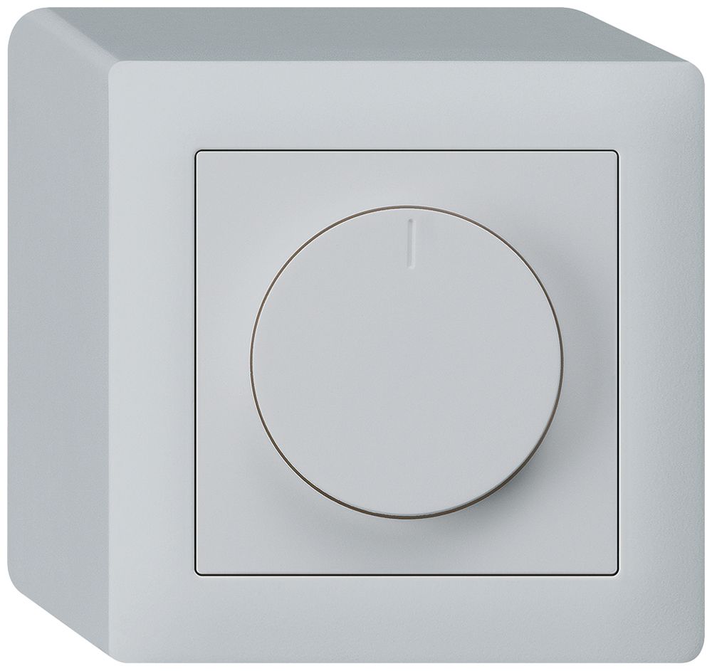 AP-Drehdimmer Universal Hager kallysto 20…400W/VA hellgrau
