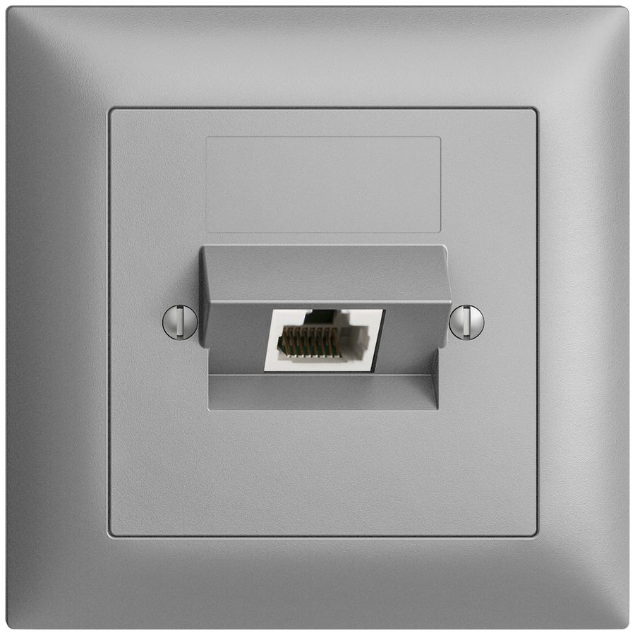 UP-Dose 1×RJ45/u 8P ITplus EDIZIOdue silver