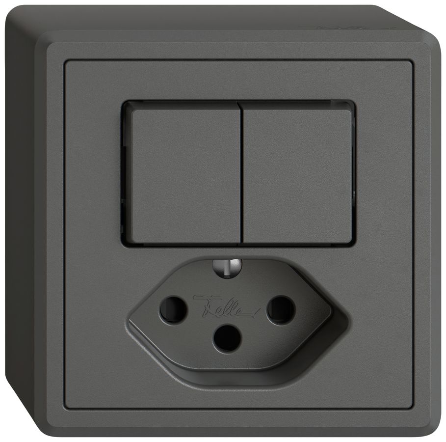 AP-Kombination EDIZIO.liv SNAPFIX® AR+Schema 3+T13 mit Shutter dgu