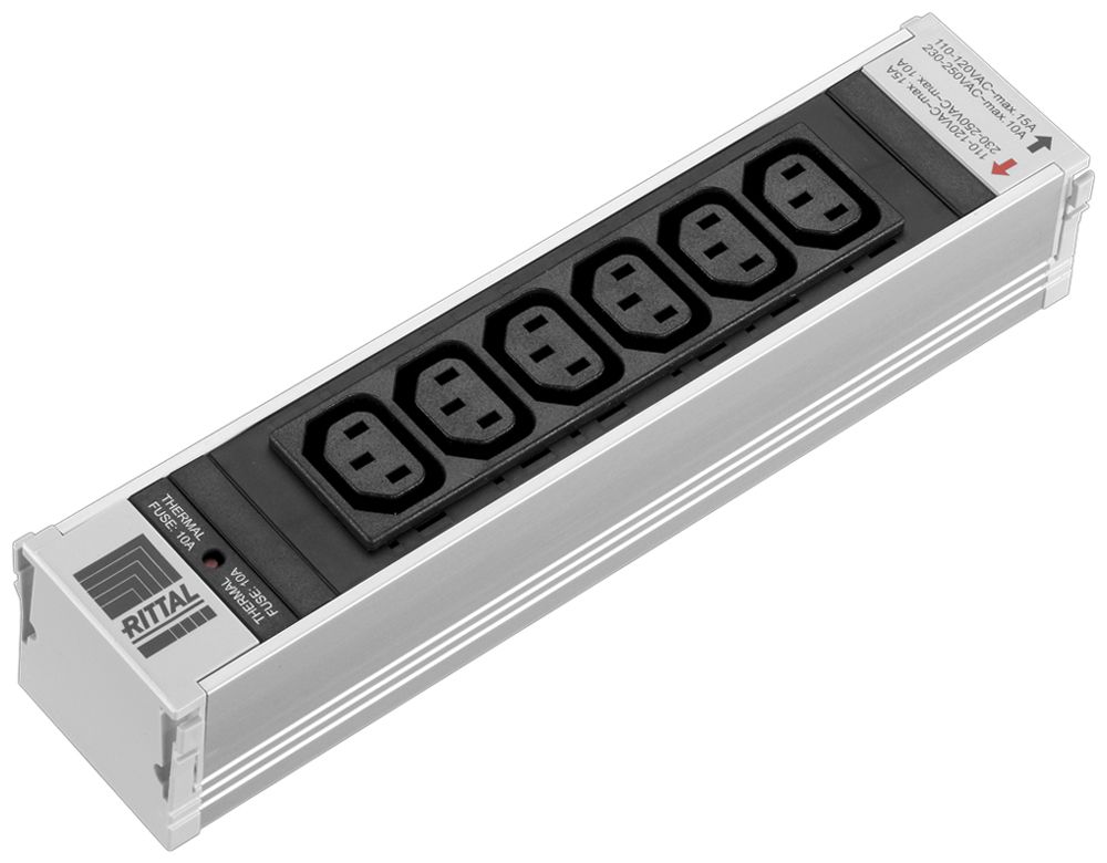 Stromverteiler Rittal DK 7856.070 250mm 6×C13 Schutz