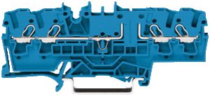 Borne WAGO TopJob-S 2.5mm² 4L bleu série 2002 contours égaux