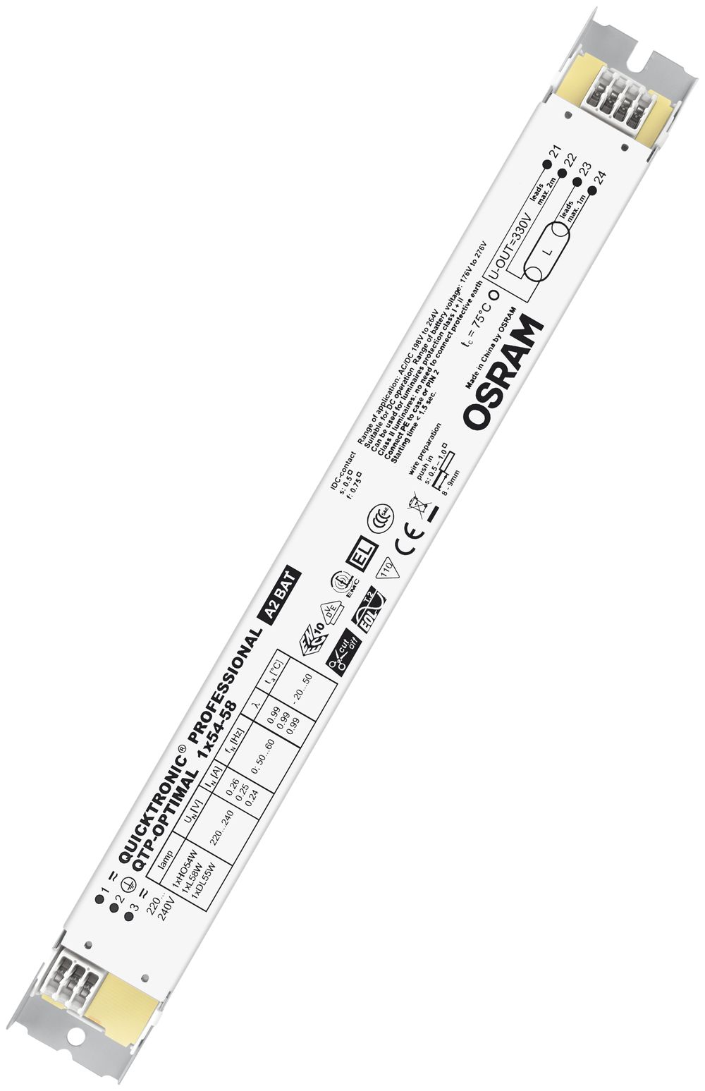 EVG Quicktronic QTP-Optimal 1×54…58W 220…240V