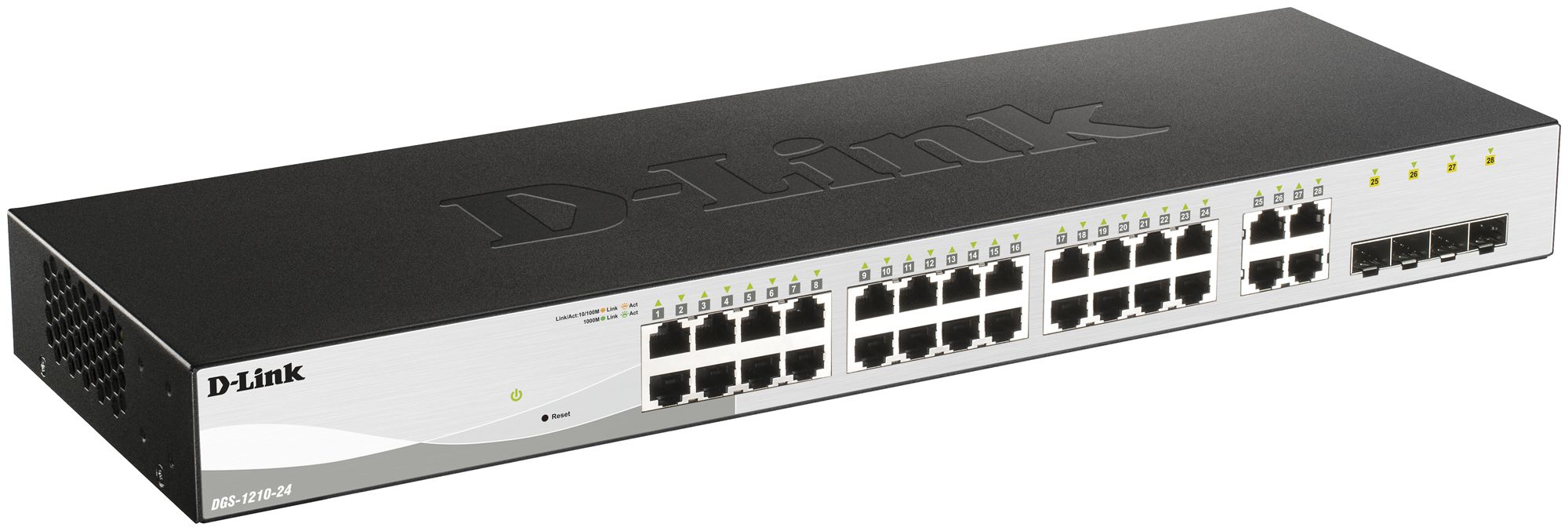 Switch D-Link DGS-1210-24/E, 24-port smart managed Layer2/3 Gigabit
