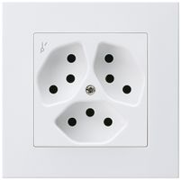 UP-Steckdose kallysto.pro 3×T13/1S weiss