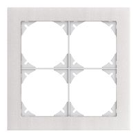 Abdeckrahmen EDIZIOdue prestige 2×2 marmor weiss