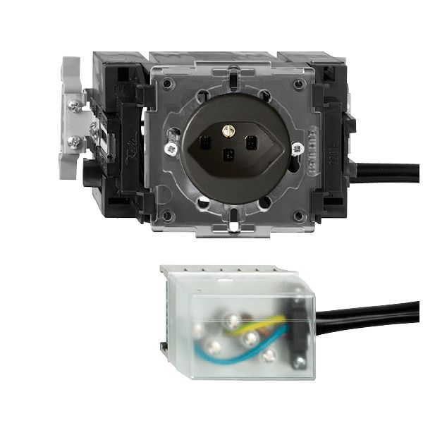 Prise INC FH T23 L2 noir 53mm Snap pour câbl.plat powerbus