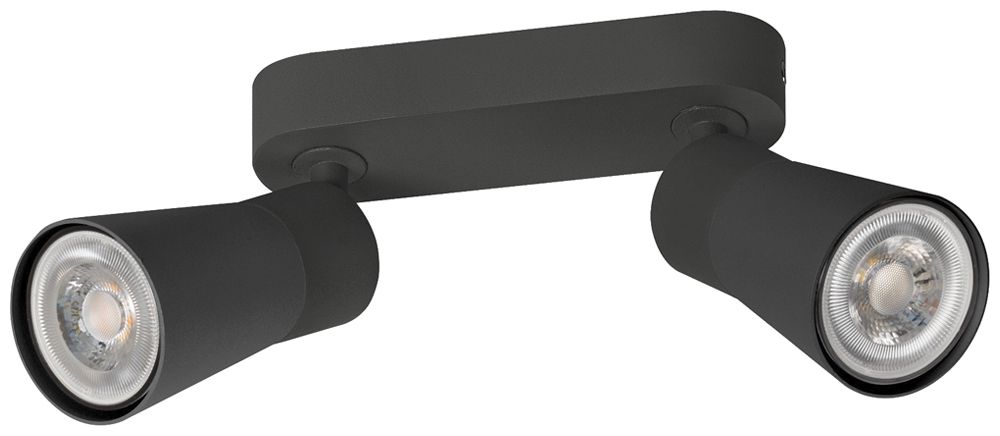 Spot SLV PURI 2.0 Cone CW GU10 2×6W REG 150×42×138mm nero