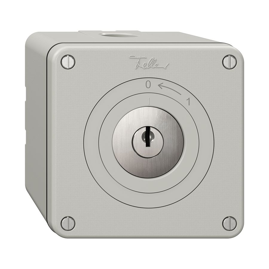 Contact pivotant NAPU NEVO, avec serrure&2 clés, KS, 0<-1, gris clair