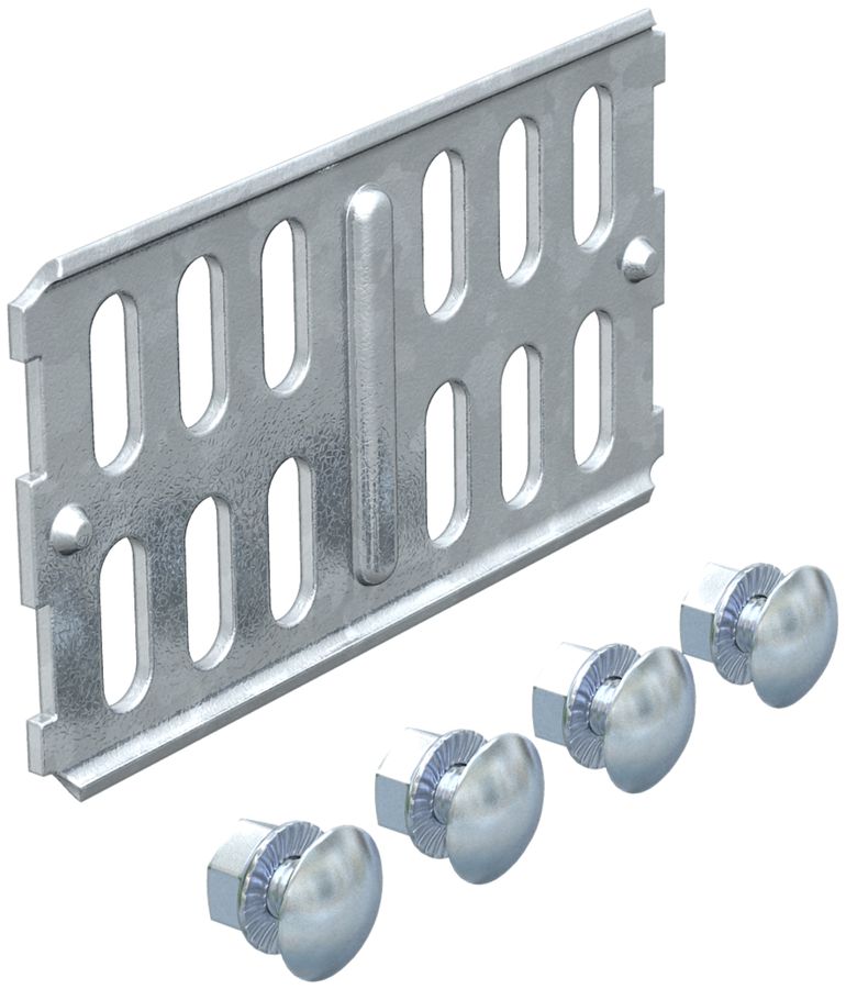 Längs/Winkelverbinder Bettermann 110mm zu MKS-Kanal verzinkt